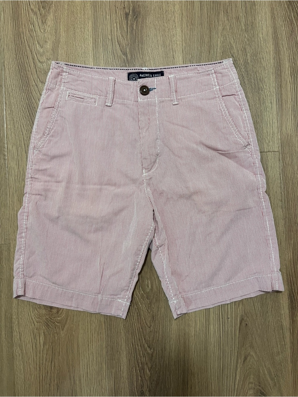 American Eagle Outfitters Men’s Light Pink Flat Front Shorts